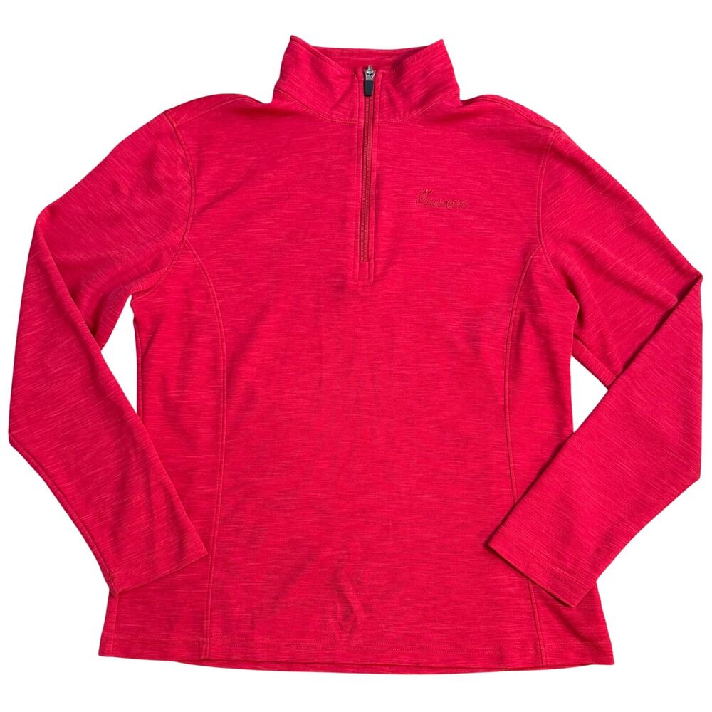 Chic-Fil-A Uniform 1/4 Zip Pullover Team Style Oobe Embroidered Red Women Medium